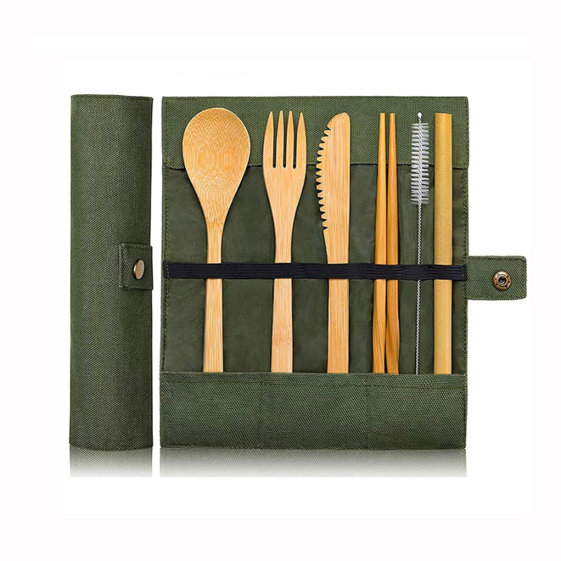 Bamboo Cutlery Travel - Bamboo Travel Tableware Reusable Portable Bamboo
