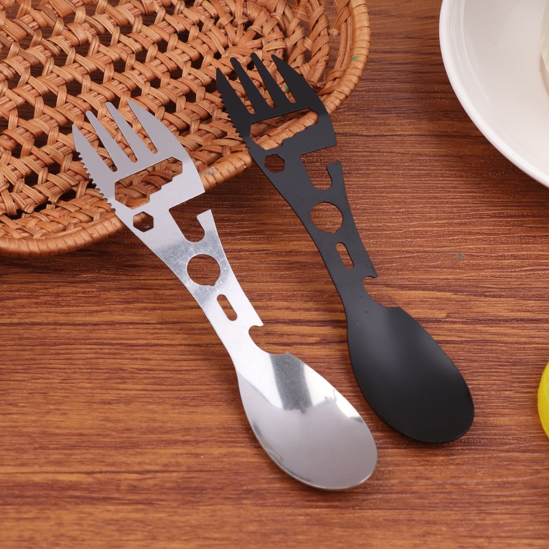 1/5Pcs 10 In 1 Camping Utensil - Bamboo Cutlery Travel ulasan dan harga
