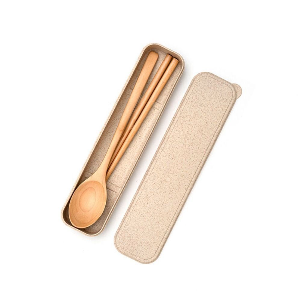 Picnic With Box Wooden Chopsti - Bamboo Cutlery Travel ulasan dan harga