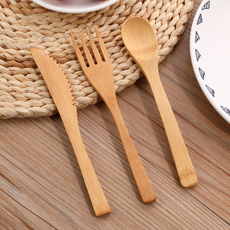 3pcs/set Bamboo Cutlery Set wi - Bamboo Cutlery Travel ulasan dan harga