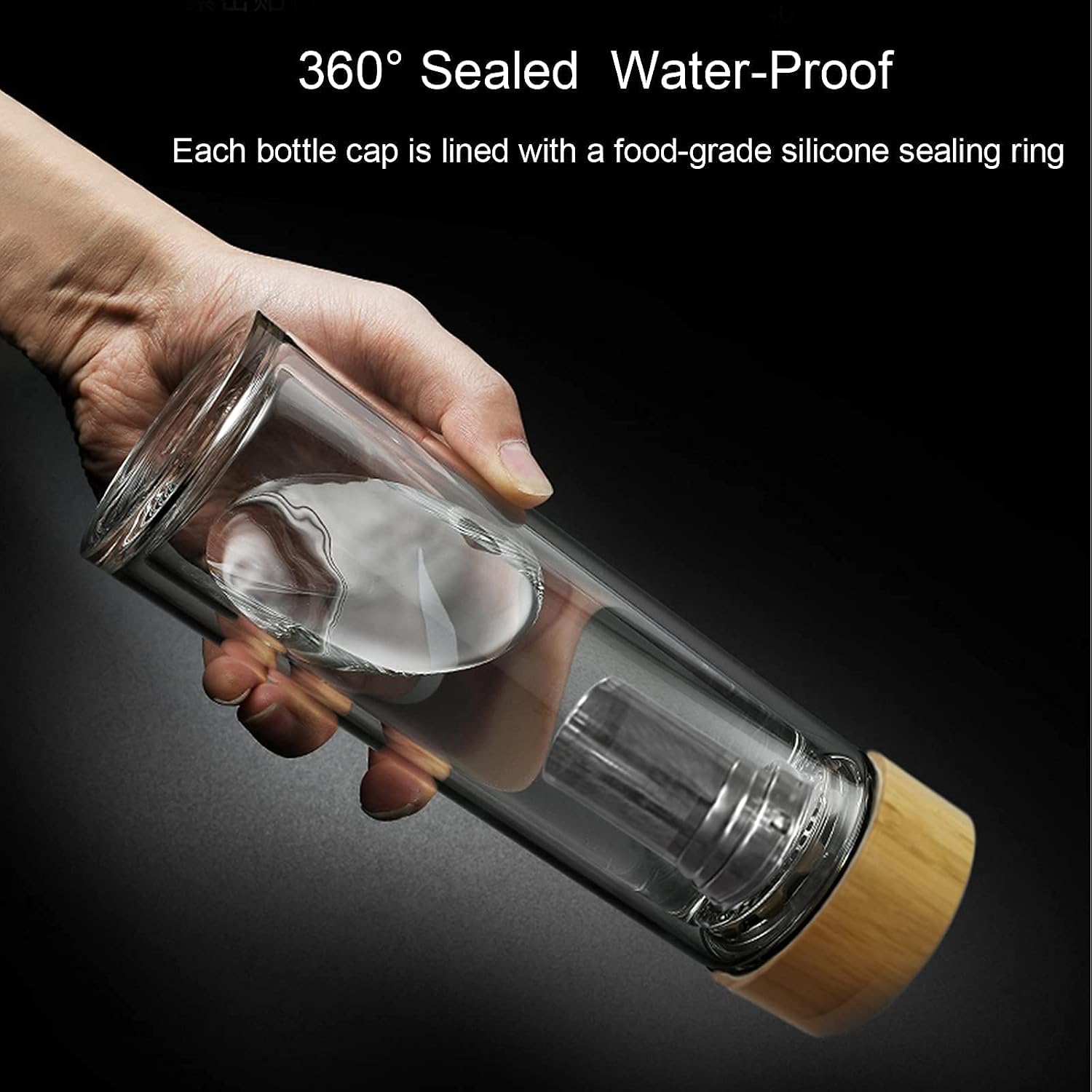 300/400/500ml Double-layer Gla - Bamboo Cutlery Travel ulasan dan harga