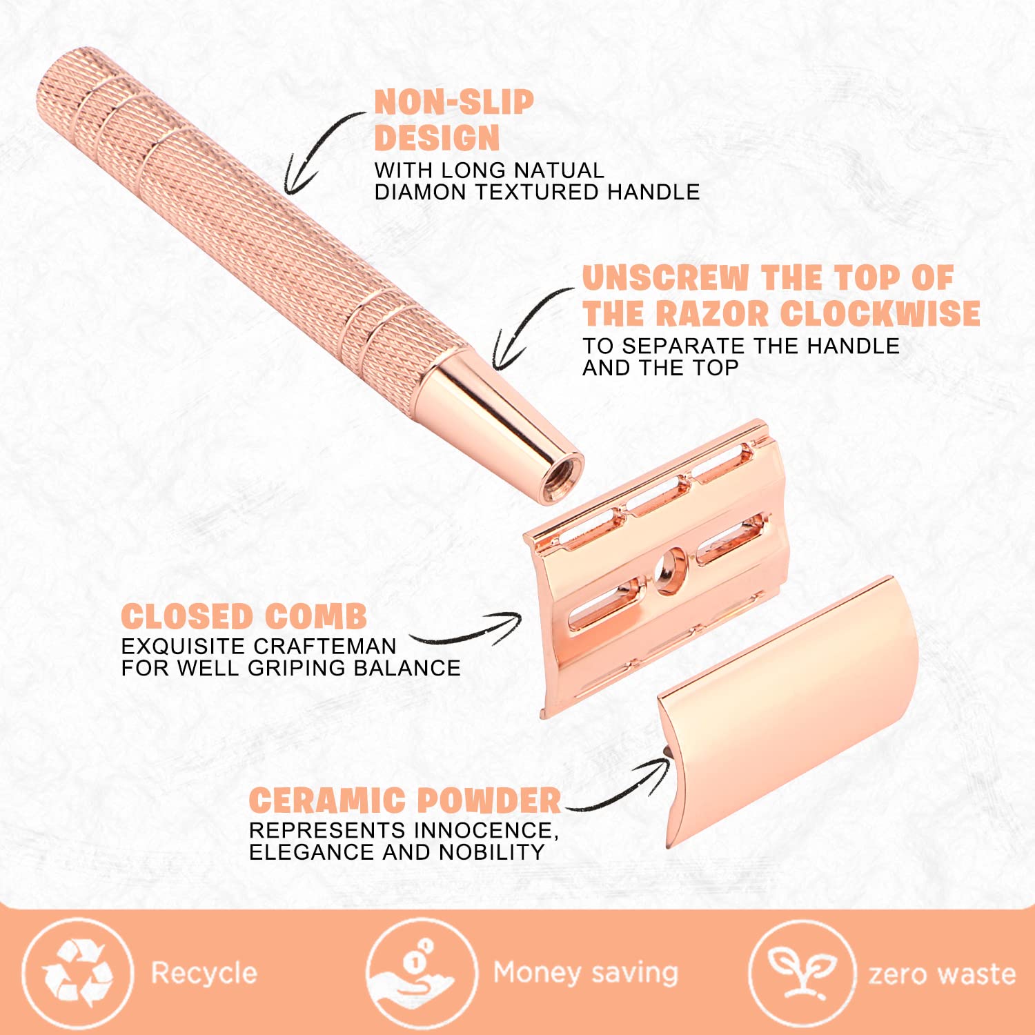 Reusable Double Edge Safety Ra - Safety Razor Handle ulasan dan harga
