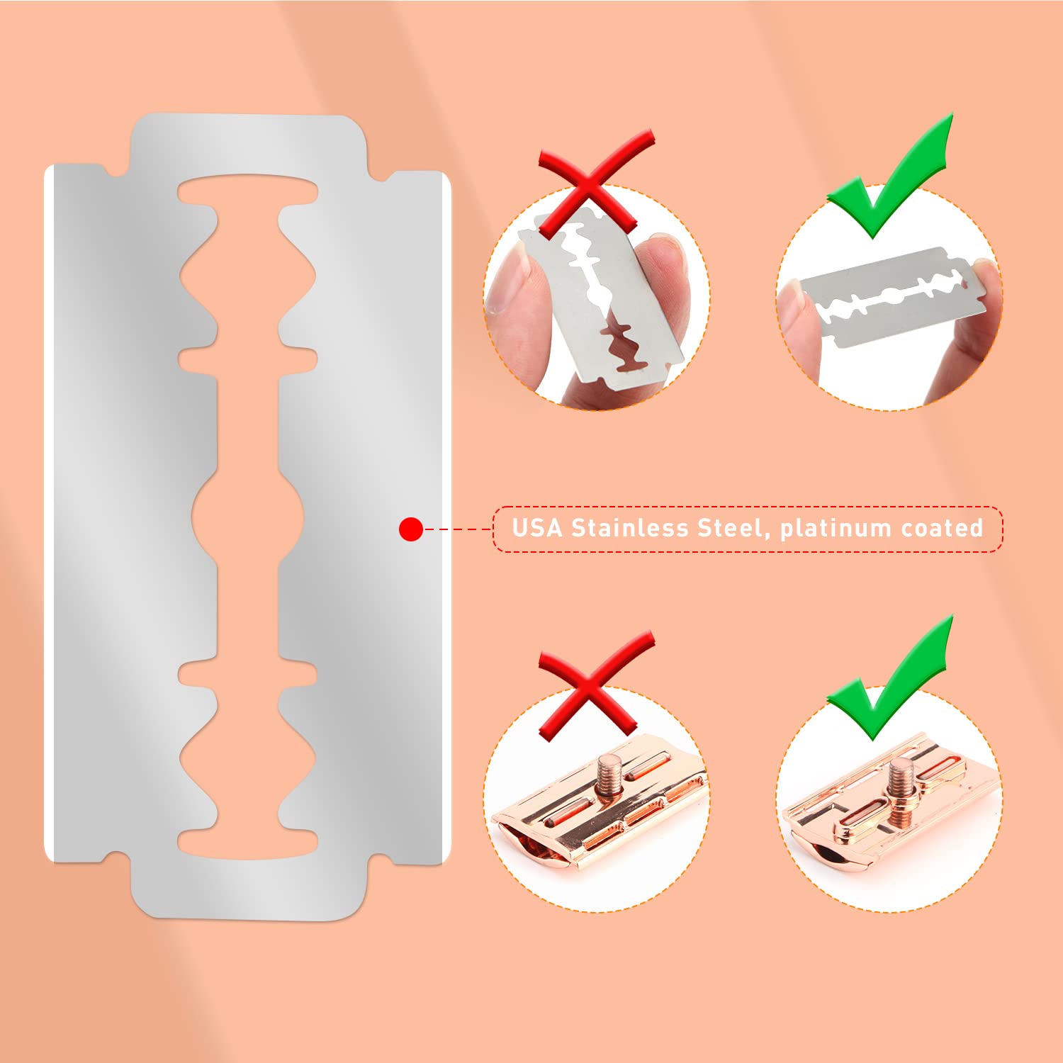 Reusable Double Edge Safety Ra - Safety Razor Handle ulasan dan harga