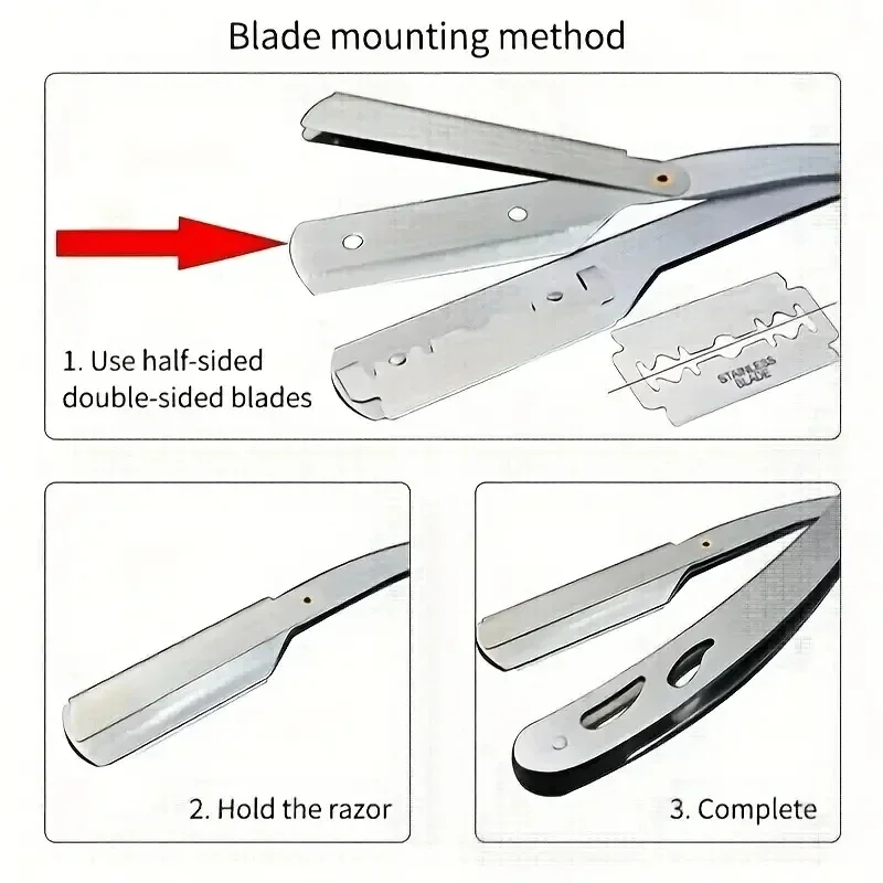 Hair Removal Knife Men Shaves  - Safety Razor Handle ulasan dan harga