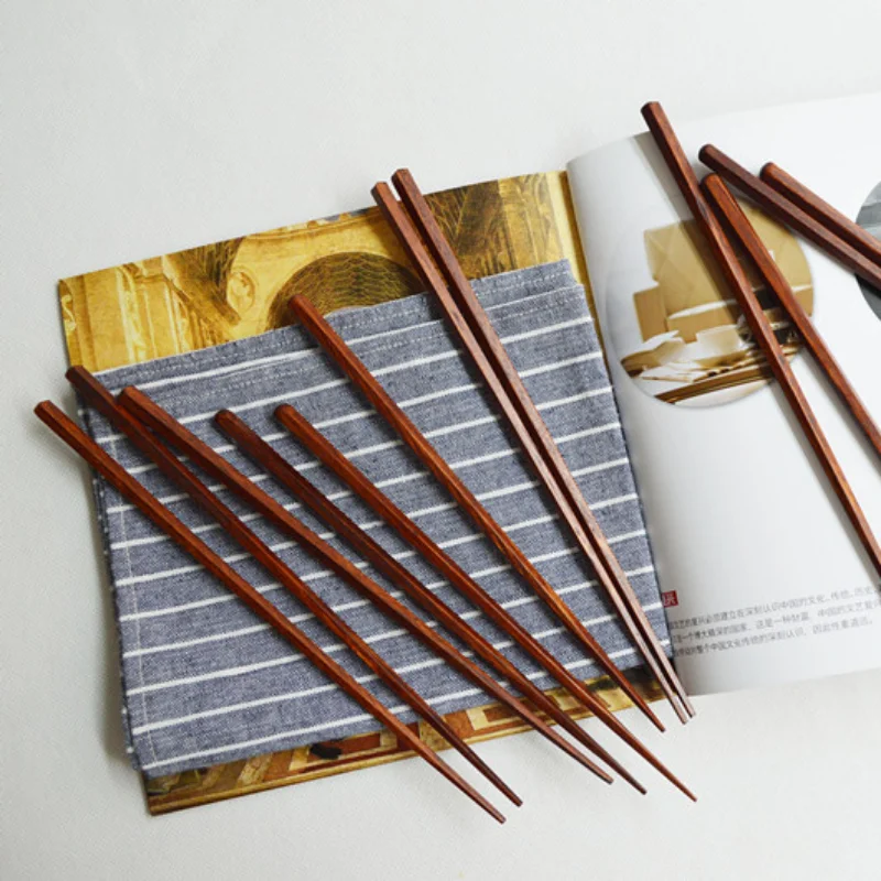 Household Solid Wood Chopstick - Bamboo Cutlery Travel ulasan dan harga