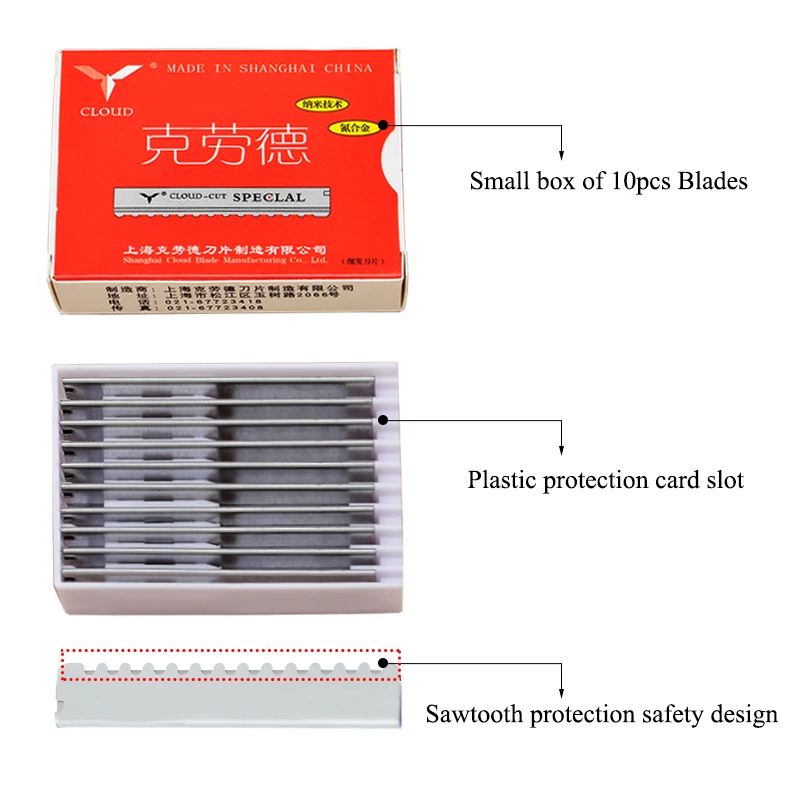 Meisha 50/100pcs Safety Hair T - Safety Razor Handle ulasan dan harga