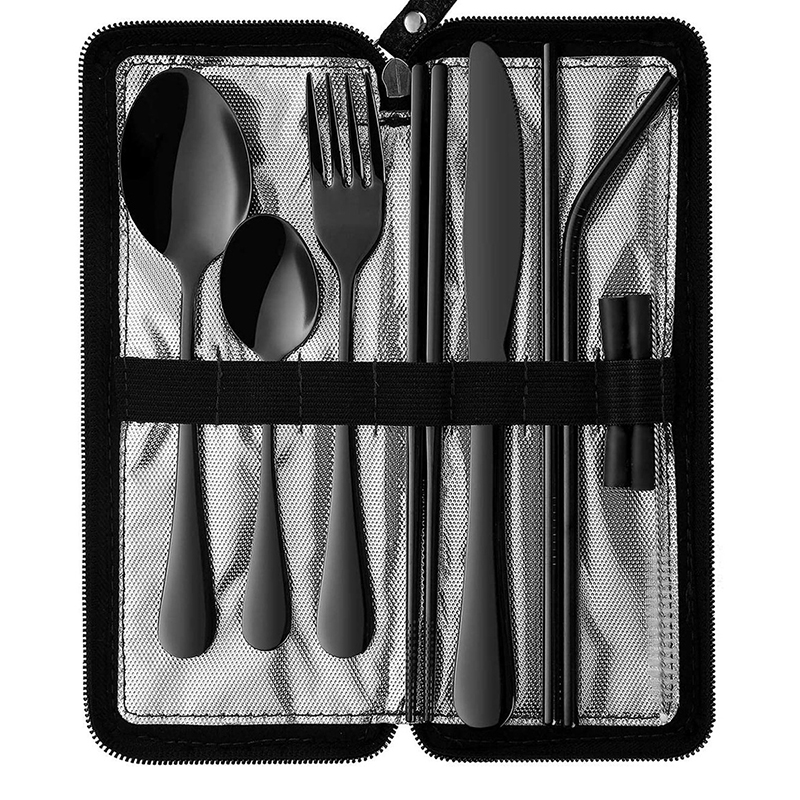 New 10pcs Portable Utensils Tr - Bamboo Cutlery Travel ulasan dan harga
