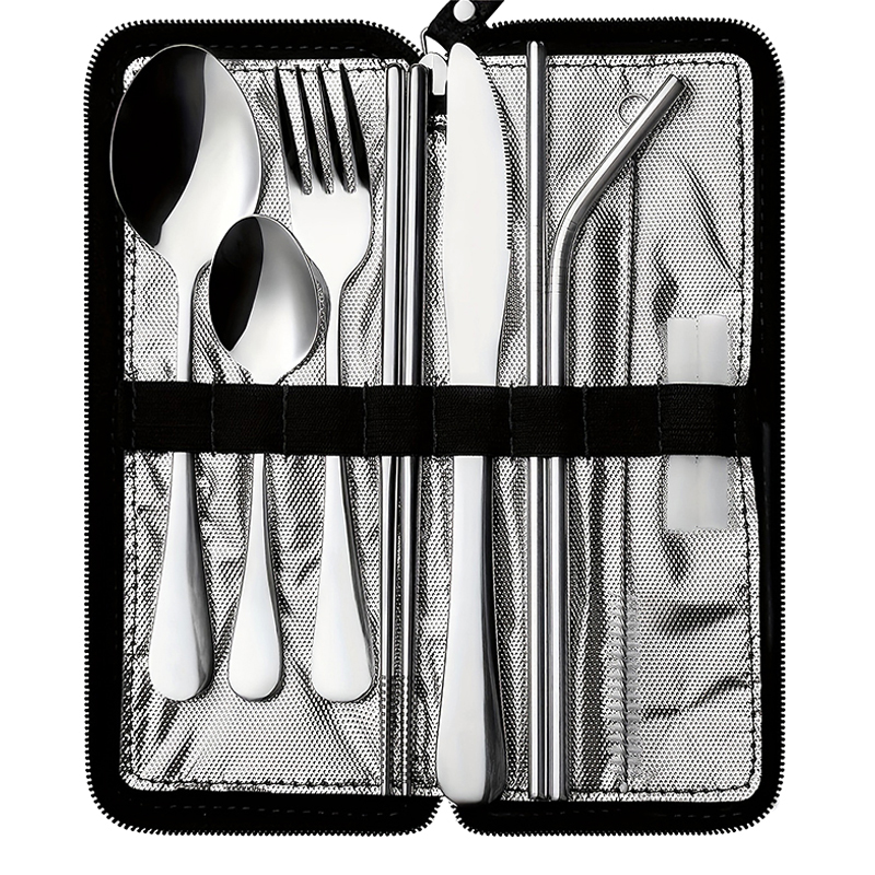New 10pcs Portable Utensils Tr - Bamboo Cutlery Travel ulasan dan harga