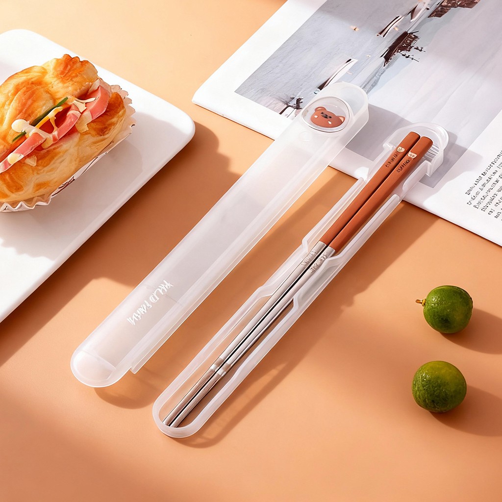 1 Pair Portable Chopsticks 316 - Bamboo Cutlery Travel ulasan dan harga