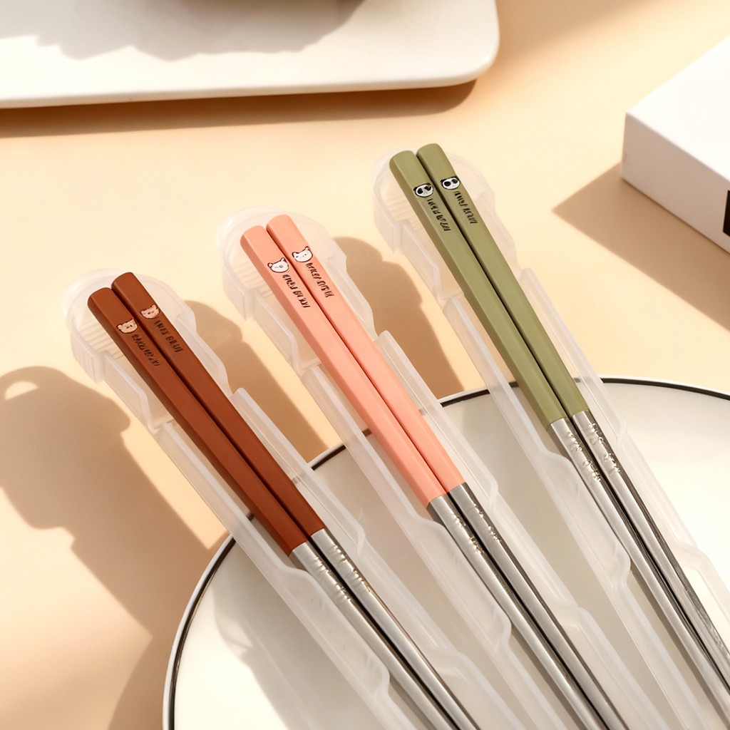 1 Pair Portable Chopsticks 316 - Bamboo Cutlery Travel ulasan dan harga