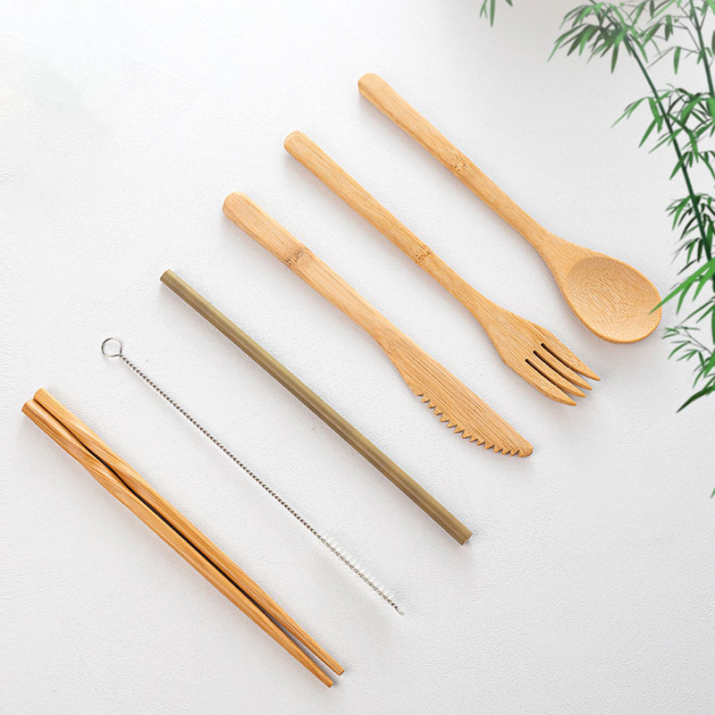 Bamboo Travel Tableware Reusab - Bamboo Cutlery Travel ulasan dan harga