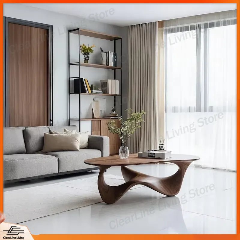 Modern Solid Wood Coffee Table - Sustainable Living Home ulasan dan harga