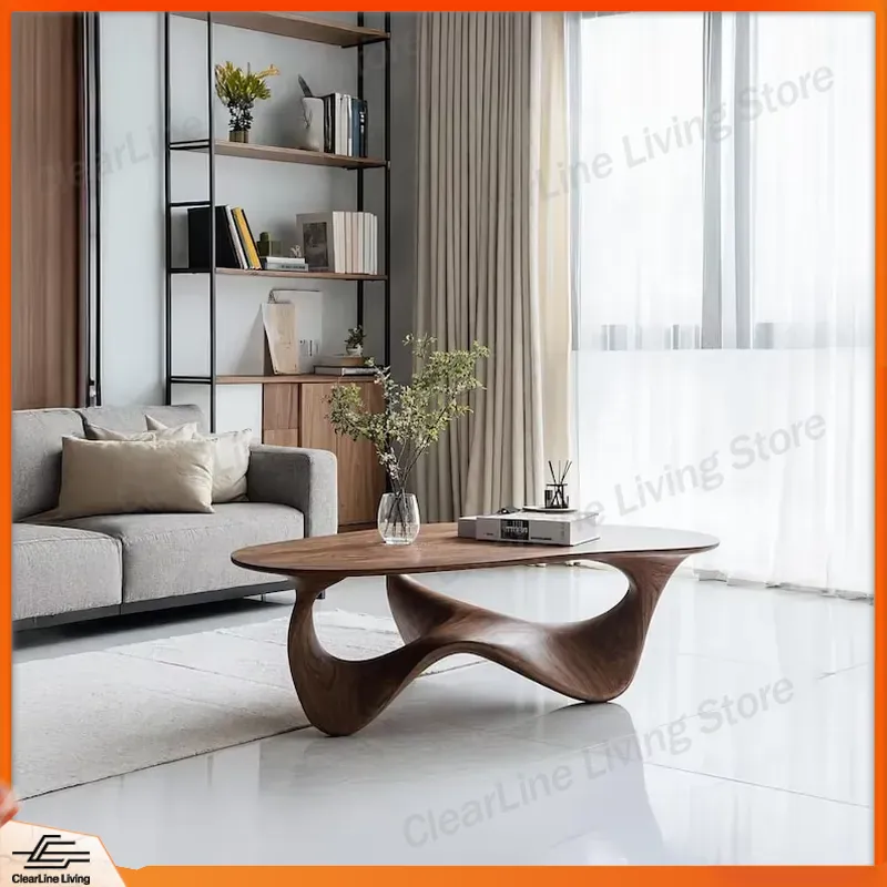 Modern Solid Wood Coffee Table - Sustainable Living Home ulasan dan harga