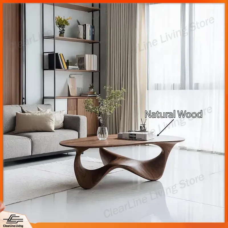 Modern Solid Wood Coffee Table - Sustainable Living Home ulasan dan harga