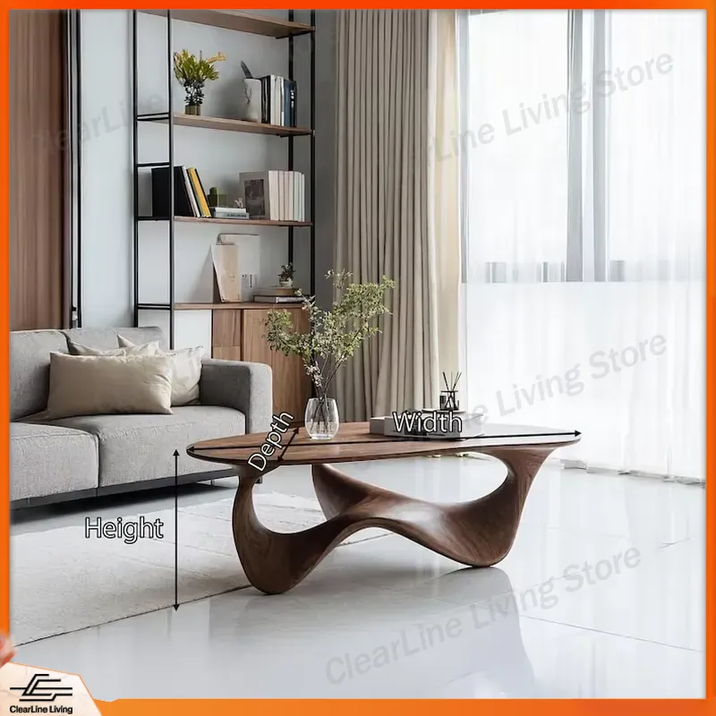 Modern Solid Wood Coffee Table - Sustainable Living Home ulasan dan harga